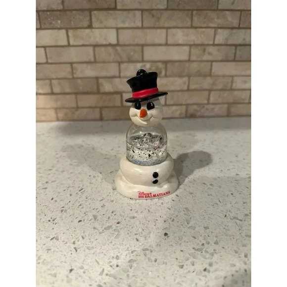 1996 Disney McDonald's 101 Dalmatians Toy Snowman Snow Globe sf - Picture 1 of 5